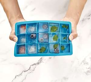 Hot bán 15 khoang Silicone Ice Cube Maker, 2 Gói BPA miễn phí, 1 inch Cubes - Product Image 6