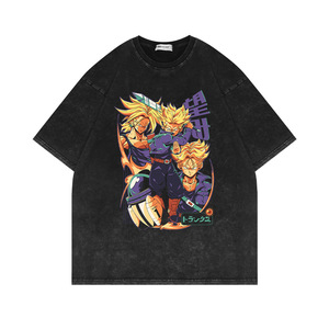 280g Heavy Cotton t <strong>Shirt</strong> Washed Tshirts Oversize Black Half-sleeved Top Vintage t <strong>Shirt</strong> Anime <strong>Chainsaw</strong> <strong>Man</strong> American T-<strong>shirt</strong> - Product Image 6