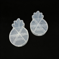 Boîte en plastique PP jetable écologique en forme d'ananas pour enfants, organisateur de rangement à motifs de dessins animés, emballage de bonbons pour usage domestique - Vente en gros