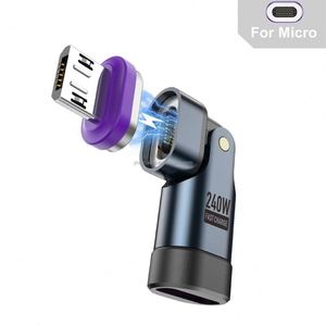 90 Degree <b>USB</b> <b>C</b> <b>Adapter</b> <b>USB</b>-<b>C</b> Male <b>to</b> <b>USB</b>-<b>C</b> Female <b>Adapter</b> 240W Fast Charge for iPhone 17 16 15 Steam Deck Switch, VR, Pad Pro - Product Image 3
