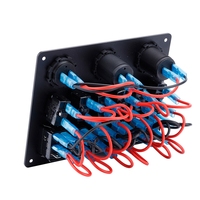 12V-24V étanche haute qualité 6 Gang contrôle bateau interrupteur à bascule panneau RV caravane Marine bleu LED interrupteur à bascule