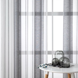 DaiRui Cheap Voile <strong>Curtain</strong> Sheer <strong>White</strong> With Vertical <strong>Lines</strong> <strong>Curtains</strong> for Living Room - Product Image 2