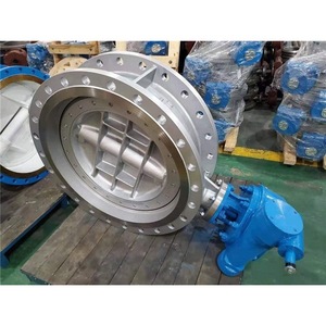 วาล์วผีเสื้อแบบสามทาง D343W-16P DN600 สแตนเลส สำหรับน้ำอุณหภูมิปกติ 1.6MPa - Product Image 1