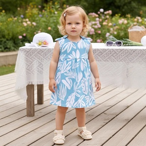 Abito Estivo per Bambine in Stile Europeo e Americano, <span class=keywords><strong>Vestito</strong></span> Principessa alla Moda, Senza Maniche, in Puro Cotone con Stampe - Product Image 4