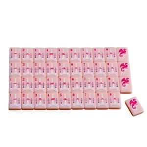 Juego de Mahjong Acrílico de Alta Calidad, Color Rosa Claro, Diseño Estilo París Americano, 160 Fichas, para Niños, Juego Social en Interiores - Product Image 4