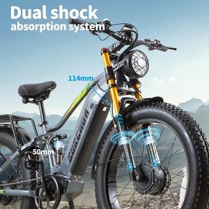 จักรยานไฟฟ้า BURCHDA RX80 48V20AH 26 นิ้ว 4.0 110-120 นิวตันเมตร แบตเตอรี่ถอดได้ ปีนเขาได้รวดเร็ว แรงขับเคลื่อนสูง  มอเตอร์คู่ - Product Image 3