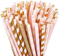 Pailles à boire jetables biodégradables en papier, accessoires de bar pour mariages