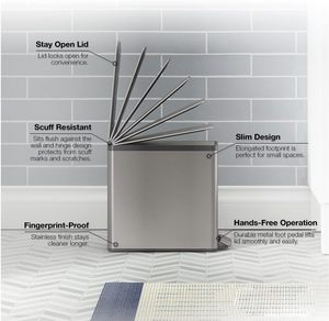 China Factory Indoor Household Garbage <b>Bin</b> Rectangular Pedal Trash <b>Bin</b> Stainless Steel Dustbin - Product Image 3