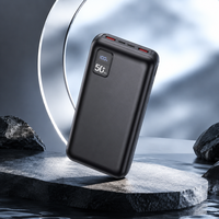 Vente flash, batterie externe OEM de capacité réelle 50000 mAh, promotion puissante 50000 mAh, charge rapide 22,5 W, affichage LED, mini batterie externe de petite taille