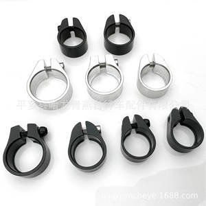 Abrazadera de sillín de aluminio con bloqueo de 27.2, 31.8, 34.9 mm para bicicleta de montaña, en negro, plateado y gris - Product Image 4