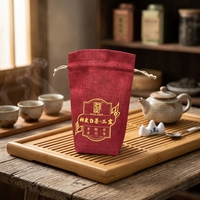 Sachets de thé en lin miniatures en gros d'usine, petits sacs à thé en mousseline avec cordon de serrage, anti-poussière, logo personnalisé