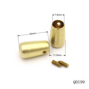 Cnc rắn brass dây Stopper tùy chỉnh kim loại da dây <span class=keywords><strong>End</strong></span> Cap với vít - Product Image 2