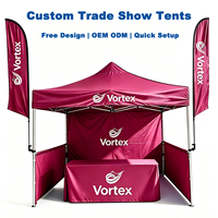 Stand publicitaire portable personnalisé 3x6m (10x10ft) carré, étanche, avec structure en aluminium et tissu Oxford, pour intérieur/extérieur, idéal pour salons professionnels et événements promotionnels