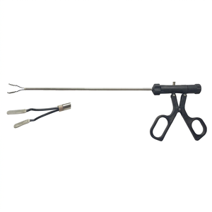 Forceps bipolaires laparoscopiques manuels Science Surgical 5 mm, instrument chirurgical en acier inoxydable, poignée en X, auto-serrant, certifié CE - Product Image 1