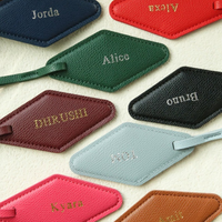 Breloques de valise en diamant tendance, porte-clés, accessoires de voyage, pendentif en PU, étiquette de bagage, ornements pour sacs à main