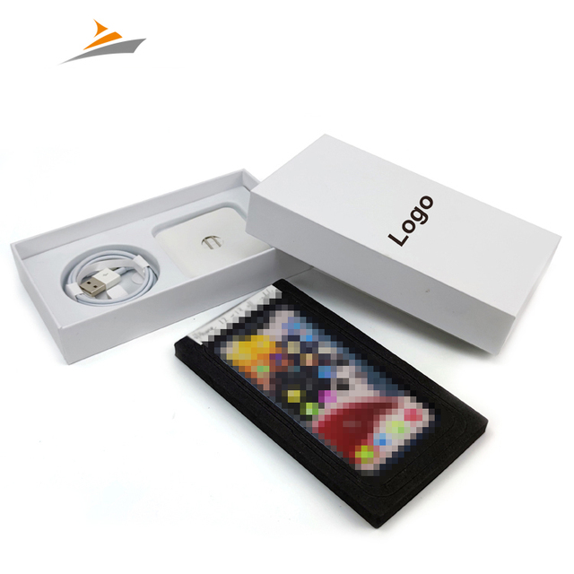 Custom Logo White Smartphone Type C Cable Accessories Package Cardboard Empty Mobile Phone Packaging Box for Iphone 15 Pro Max