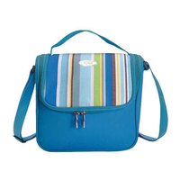 Beau sac isotherme rose à rayures arc-en-ciel en aluminium 2024 sac à déjeuner isolé sacs de transport de nourriture chaude fraîche avec bretelles