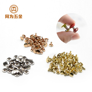 Apparel Rivet <b>Studs</b> 8mm Head 9mm Shank Double Cap Plated Iron For <b>Bags</b> And Clothing Decorative Fasteners - Product Image 2