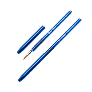 2022 New Color Professional Nail Painting Brush Royal Blue Metal Handle High Quality Kolinsky Detail Brush for nail art