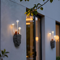 Éclairage mural extérieur en forme de champignon, lampe murale de jardin paysager créative en aluminium imperméable