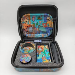Kit de fumeur 2025 : Sac à tabac avec pot de rangement, <span class=keywords><strong>machine</strong></span> à rouler les <span class=keywords><strong>cigarettes</strong></span>, plateau à rouler, kit d'accessoires pour fumeurs - Product Image 1