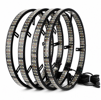 Feux de roue LED RGBW 12V à quatre rangées, doubles côtés, avec télécommande et contrôle par application, état neuf, éclairages de tuning pour camions, SUV et véhicules tout-terrain