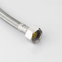 Tuyau flexible tressé en acier inoxydable DN6 1,0 MPa, design moderne, pour usage en cuisine, coudé à 90° pour raccordement aux toilettes et au chauffe-eau