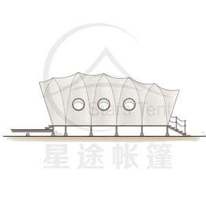 เต็นท์แคมป์ปิ้ง Stars Tent สำหรับ 6-8 คน แบบขยายได้ หนึ่งห้องนอน หนึ่งห้องนั่งเล่น ผ้า Oxford สำหรับทุกฤดู สองชั้น พื้นที่กว้างขวาง - Product Image 5