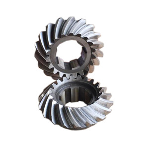 Par de engranajes cónicos espirales personalizados con orificio de buje para conjunto de transmisión de reductor industrial - Product Image 4