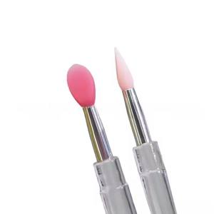 YOUXIN Mini Kit de Pinceaux de Maquillage de Voyage – Pinceau Éventail en Silicone pour Rouge à Lèvres, Gloss et Visage avec Capuchon - Product Image 4