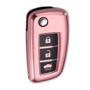 Étui pour clé de voiture Huanyue, noir et rouge, compatible avec Nissan Qashqai, New Bluebird, Sylphy 2019, tendance - Product Image 2