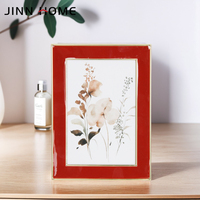 Cadre photo rectangulaire en métal rouge de luxe Design créatif décoration de la maison de haute qualité pour le salon de mariage