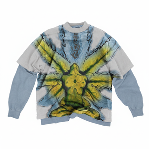 T-shirt à manches longues unisexe 2-en-1 double couche brodé sur mesure T-shirt de style tricoté pour hommes Logo avant Grammes Poids du tissu - Product Image 1