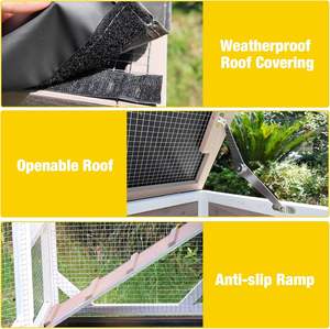 Modern lüks <span class=keywords><strong>2</strong></span>-Story ahşap Pet House küçük hayvanlar için kapalı açık tavşan gine domuz Hutch nefes <span class=keywords><strong>2</strong></span> derin çekme tepsiler - Product Image 5