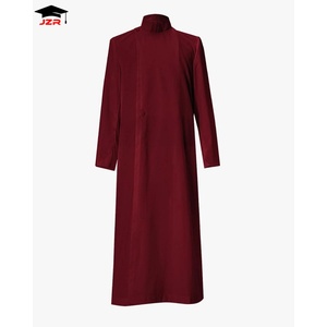 Matte Maroon <strong>Anglican</strong> Clergy Cassock Robe Long Sleeve for <strong>Priests</strong> <strong>Anglican</strong> Choir Cassock Robe with Lining - Product Image 1