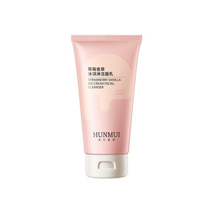 Nettoyant visage à la crème glacée fraise-vanille Hunmui 130 ml Nettoyage en profondeur pour tous types de peau - Product Image 2