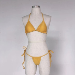 Maillot <span class=keywords><strong>de</strong></span> bain <span class=keywords><strong>2</strong></span> <span class=keywords><strong>pièces</strong></span> à nouer sur le côté, maillots <span class=keywords><strong>de</strong></span> bain sexy, micro string, nouvelle arrivage 2025 - Product Image 1