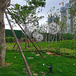 Escultura de Diente de León de Acero Inoxidable para Decoración de Jardín Exterior, Resistente a la Intemperie, Acabado Pulido, Adorno Temático de Plantas Independiente - Product Image 3