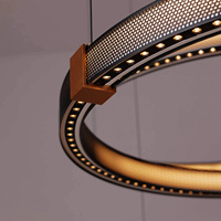 Lustres et suspensions Matrix Titan, anneaux de plafond, 110V/220V, CR 95, 3000K, 532W, suspensions métalliques avec projecteur pour villa