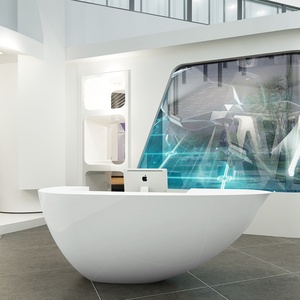 Luxury Lighting Beauty Salon <b>Reception</b> Desk Minimalist White Spa <b>Reception</b> Desk for Retail Store - Product Image 5