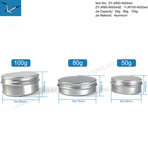 Op maat gemaakte 50ml 80ml 100ml zilveren aluminium cosmetische potjes met schroefdop, zeefdruk, gouden opdruk voor gezichtscrème, bodybutter en lippenstift - Product Image 2