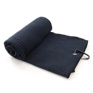 <span class=keywords><strong>Serviette</strong></span> de sport carrée à séchage rapide, motif ananas uni, triple pliage, en microfibre gaufrée, brodée, pour le golf et la plage - Product Image 1