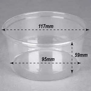 Disposable 8oz 12oz 16oz 24oz 32oz Plastic Deli Container With Lid Clear Plastic Deli Food Container