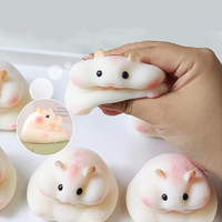 Mainan Sensorik Tekan Kawaii Buatan Tangan DIY Kit Unisex Fidget Toy Squishy Silikon Flocking Plastik Karet Cakar Kucing 14 Tahun ke Atas