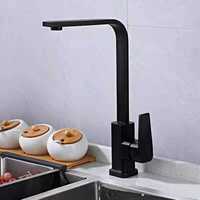 Robinet de cuisine moderne XKY en acier inoxydable 304, finition céramique, à poser sur plan, avec mitigeur chaud/froid en forme de sept, pour hôtels