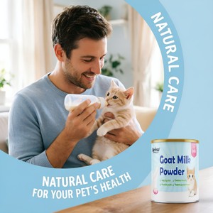 ODM OEM <span class=keywords><strong>Lait</strong></span> en poudre de chèvre riche en protéines pour animaux de compagnie, substitut du <span class=keywords><strong>lait</strong></span> <span class=keywords><strong>maternel</strong></span>, enrichi en vitamines, colostrum pour chiens, chatons et animaux - Product Image 2