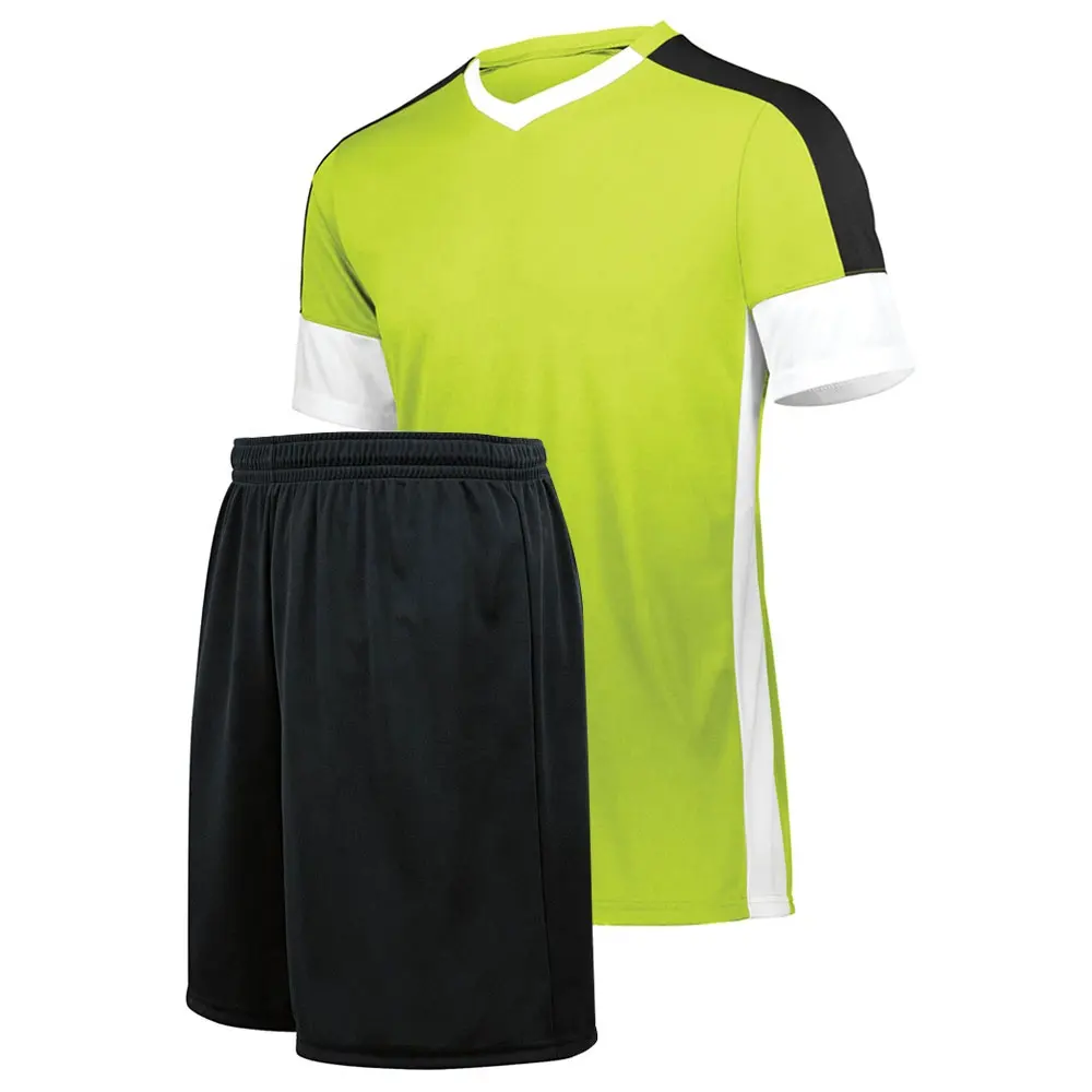 新しいデザインの卸売空白のサッカーユニフォーム/クイックドライカスタマイズされたロゴチーム名サッカーサッカーユニフォーム/男性サッカージャージー