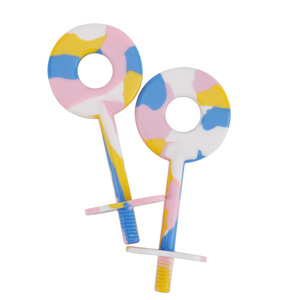 Jouets pour bébés, anneaux de dentition en silicone apaisants, anti-sucettes, lapin, petit éléphant, légumes - Product Image 4