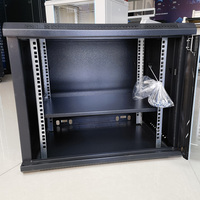 Armoire serveur de centre de données murale en acier laminé à froid 9U de 19 pouces, rack sur mesure pour économiser de l'espace, en stock
