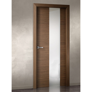 Porte intérieure en bois plaqué chêne massif avec panneau <span class=keywords><strong>MDF</strong></span> de design moderne Porte de chambre pour appartements hôtels villas - Product Image 2